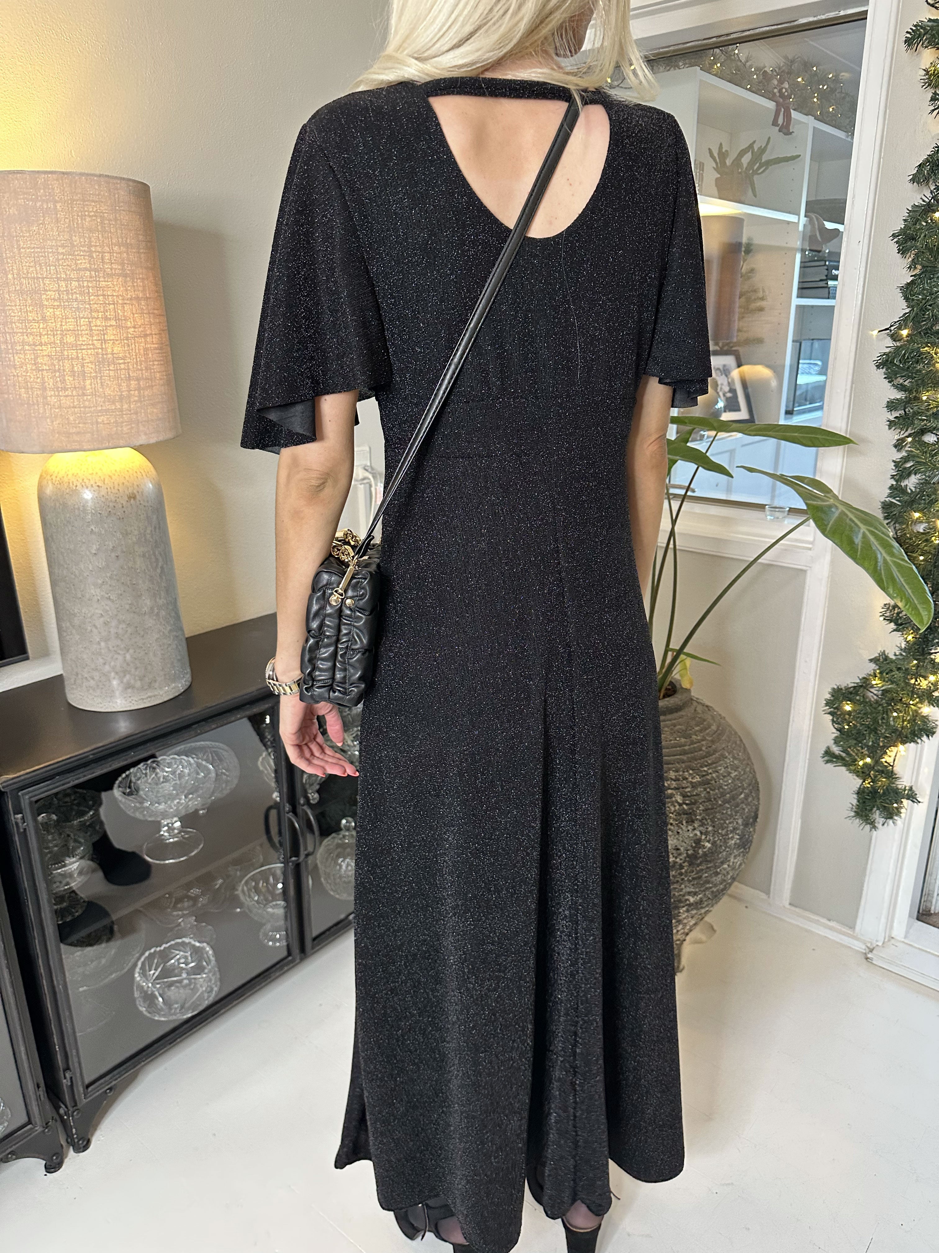 Julia - Lång elastisk klänning med glittertrådar